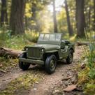Miniatura Jeep Ant 1941 Willys Army Militar 1:36 Willy 11 Cm Verde-musgo