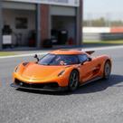 Miniatura Koenigsegg Jesko Absolut 1:64 Postercar Laranja Miniatura Koenigsegg Jesko Absolut 1:64 Postercar Laranja