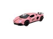 Miniatura Lamborghini LP780-4 SVJ Rosa Acende Luz e Som 1:32