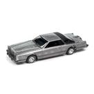 Miniatura Lincoln Continental Lowrider 1979 - Prata - Luxury Cruisers - Auto World - 1:64