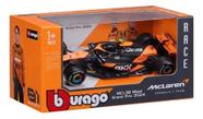 Miniatura Mclaren Norris F1 2024 Gp Miami 1:43 Bburago 4 Cor Mclaren Norris Miami 2024( preto e laranja)