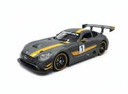 Miniatura Mercedes-amg Gt Cinza Carro De Corrida 1:24 Miniatura Mercedes-amg Gt Cinza Carro De Corrida 1:24