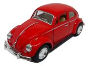 Miniatura Metal Volkswagen Fusca Vermelho 1967 KT5057D