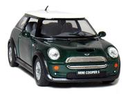 Miniatura Mini Cooper S Escala 1/28 Metal Kinsmart á Fricção(Verde)