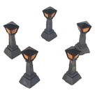 Miniatura Mini Poste De Luz 5 Peças Resina Enfeite Decorativo Cinza Miniatura Mini Poste De Luz 5 Peças Resina Enfeite Decorativo Cinza