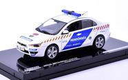 Miniatura Mitsubishi Lancer Evo Policia Hungria 1/43 Ferro