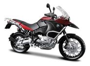 Miniatura Moto Bmw R1200 Gs Maisto 1:12 Preto E Vermelho