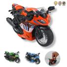 Miniatura Moto em Metal 1:12 a Fricção com Luzes e Sons