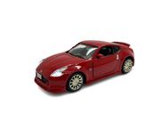 Miniatura Nissan 370Z Vermelho Acende Luz e Som 1:32