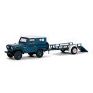 Miniatura Nissan Patrol Hard Top 1961 C/ Reboque Utility Trailer - Hitch and Tow - Série 31 - Greenlight - 1:64