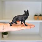Miniatura Pastor Alemão - Estátua de Cachorro Decorativo Impressão 3D - Preto