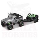 Miniatura Picape Jeep Wrangler Rubicon E Quadriciclo Atv Maisto 21224