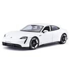 Miniatura Porsche Taycan Turbo S 1/24 Branco Bburago 21098
