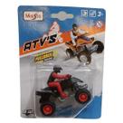 Miniatura Quadriciclo Preto Com Piloto Vermelho E Preto Maisto 15026