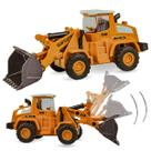 Miniatura Trator Brinquedo Carrinho Coleção Pa De Metal