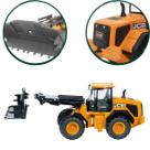 Miniatura Trator Carregadeira Agrícola JCB 435S Agri Siku Escala 1/32 Metal Diecast 3663
