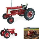 Miniatura Trator Case IH Farmall 656 Wide Front ERTL 116 Metal Colecionável Vermelho Agrícola
