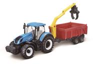 Miniatura Trator T7.315 Tractor Combination Trailer New Holland 1/32 Farm Bburago 31657