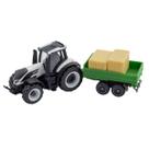 Miniatura Trator Valtra Q 305 Com Reboque Enfardadeira Maisto 15590