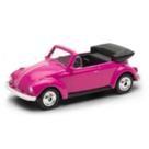 Miniatura Volkswagen Fusca Conversível Rosa 1/64