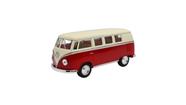 Miniatura Volkswagen Kombi 1962 Classic Vermelho e Bege 1:32