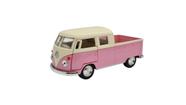Miniatura Volkswagen Kombi Picape Cabine Dupla Rosa 1:32 Miniatura Volkswagen Kombi Picape Cabine Dupla Rosa 1:32