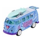 Miniatura Volkswagen Kombi T1 Love Peace Majorette 1/64 Deluxe Cars Metal Diecast com Pneus de Borracha Original