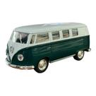 Miniatura Volkswagen Kombi Verde e Branco Kinsmart 1:32