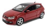 Miniatura Volkswagen Polo Gti Vermelho Metal Burago 1:24 Miniatura Volkswagen Polo Gti Vermelho Metal Burago 1:24