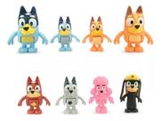 Miniaturas Bluey Bingo 5cm 8 Peças Coleção Turma Do Bluey