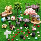 Miniaturas de Animais Skylety para Jardim - Kit com 64 Peças
