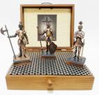 Miniaturas decorativas com 3 Cavaleiros Templários em metal Miniaturas decorativas com 3 Cavaleiros Templários em metal