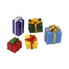 Miniature Dollhouse Christmas Gift Box, Acessórios De Decoração, Escala 1,12, 5Pcs