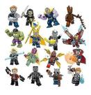 Minibonecos Marvel Super Heroes Avengers Infinity War x16