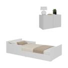 Minicama Infantil Montessoriana Mesa Cabeceira Mp4205 Branca