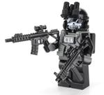 Minifigura Battle Brick CIA Ghost SAD/SOG Commando com 4 cm de altura