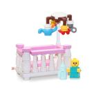 Minifigura LEGO Bebê Menina no Berço com Celular Giratório Minifigura LEGO Bebê Menina no Berço com Celular Giratório