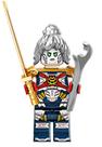 Minifigura LEGO Ninjago PIXAL com chave inglesa e Katana dourada