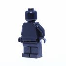 Minifigura LEGO Plain, toda preta, monocromática, cabeça, torso, braços