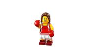 Minifigura LEGO Series 16 Kickboxer feminina com 4,3 cm de altura 71013