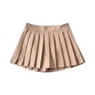 Minissaia Plissada Branca de Cintura Alta - Estilo Vintage Coreano para Verão