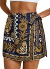 Minissaia Wrap Csvinkiko feminina com estampa floral boho de verão