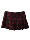 Minissaia xadrez feminina Floerns Uniform Skater Red XXS-L