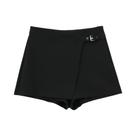 Minissaias De Cintura Alta Com Zíper Lateral Para Mulheres, Shorts Vintage Chic Femininos