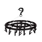 Minivaral Oval 24 Prendedores Preto Mor