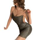Minivestido SINROYEE Deep V com decote em V, frente única, sem encosto, para mulheres