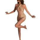 Minivestido SINROYEE Deep V com decote em V, frente única, sem encosto, para mulheres