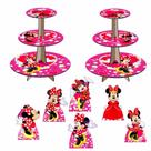 Minnie Vermelha Kit 2 Baleiros Com 6 Displays De Mesa