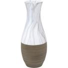 MINORCA VASO 36x14x14cm CERÂMICA CINZA
