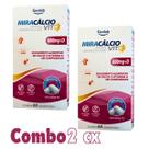 MIRACALCIO 600MG +400UI 60CP CALCIO ossos e dentes Kit2